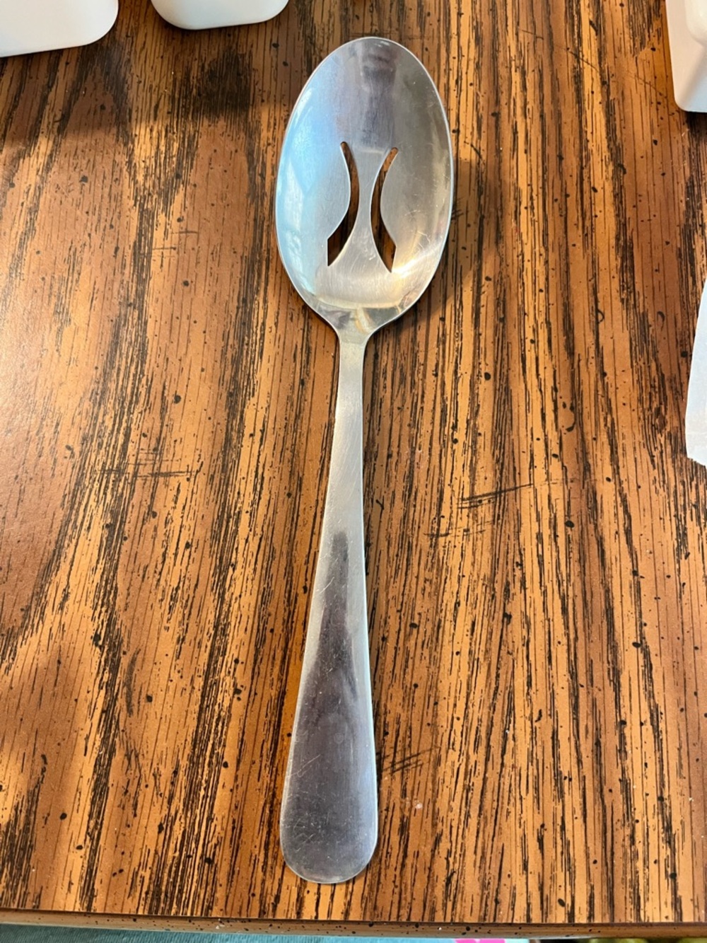 Vintage AdCraft Slotted Serving Spoon Stainless  Steel